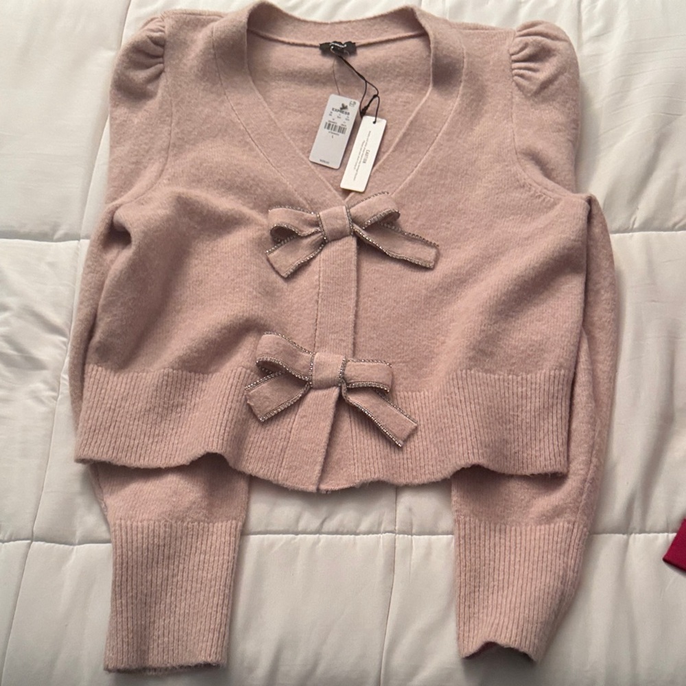 Express: Pink bow sweater